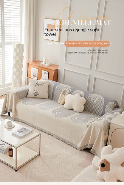 Dual-Sided Chenille Sofa Cover - My Store