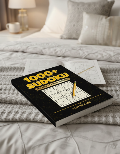 1000+ Sudoku Puzzle Book Plus 300 Bonus