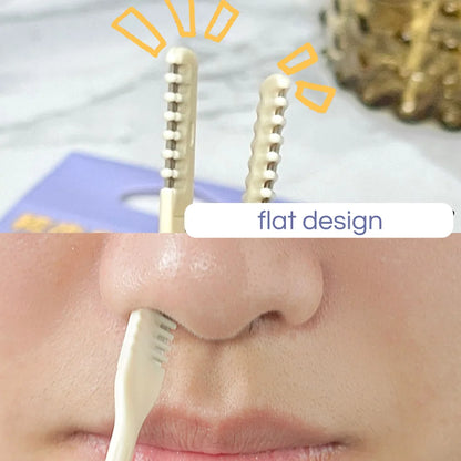 GECOMO Comb Nose Hair Trimmer Nose Hair Scraper Clean Nose Hair Trimmer Shaving Scissors Two Packs - My Store