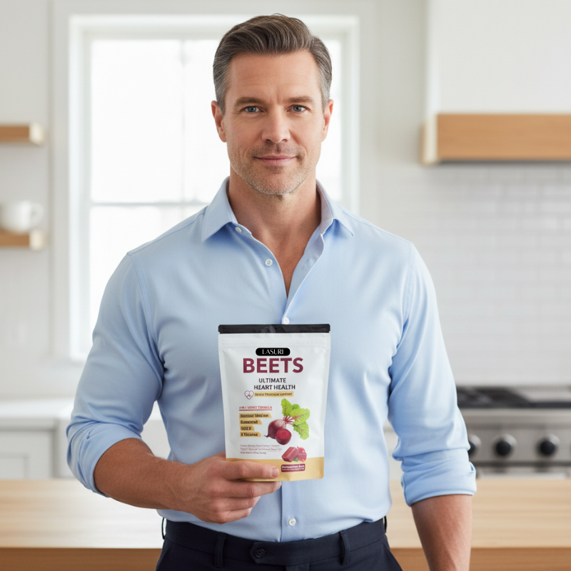 Beet Root Soft Chews | 4-in-1 Heart Blend | 60 ct