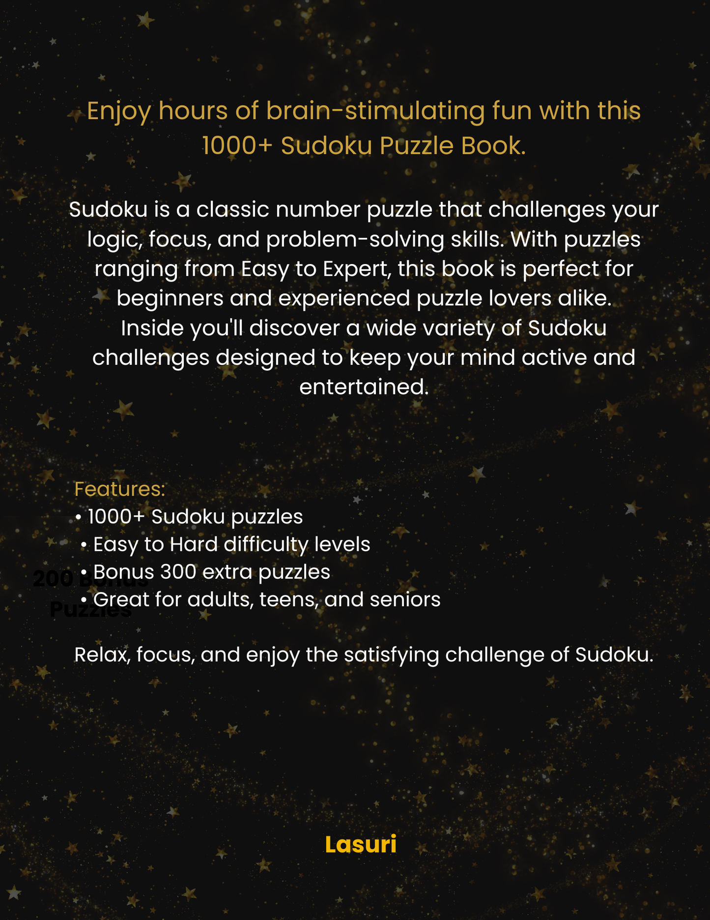 1000+ Sudoku Puzzle Book Plus 300 Bonus